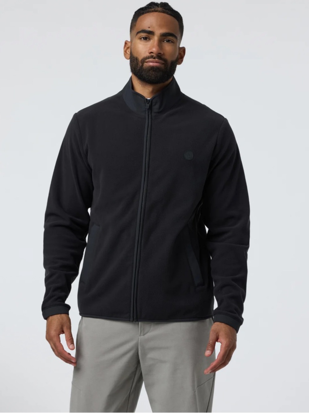 Vuori Aspen Full Zip Polartec® Wind Pro Black fleece Jacket Athleisure Men’s XL